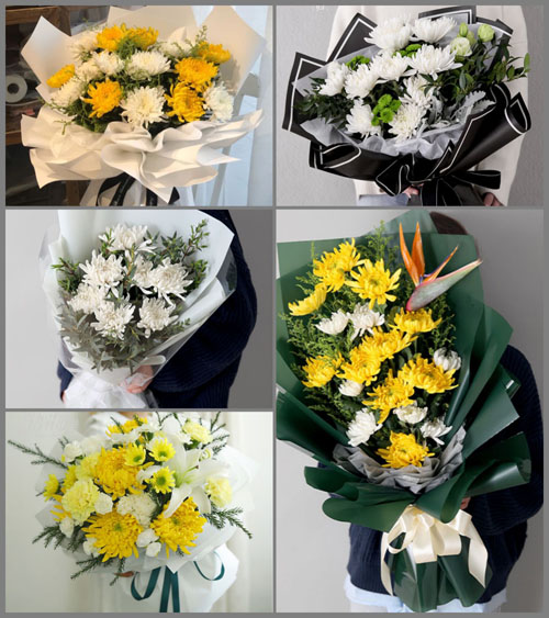 海南海口市龙华区金宇街道南沙社区白事花束代送